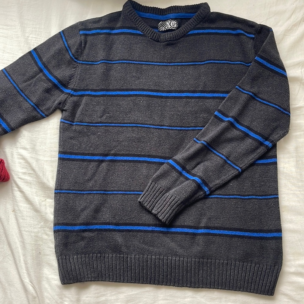 Black and blue Striped sweater